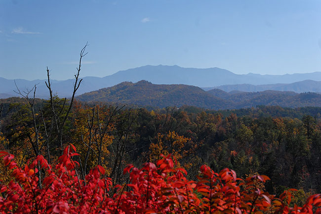 Smoky Mountain panoramic view from a 4 bedroom cabin
